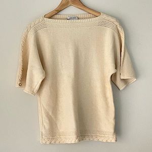 St. John Sport Wool Boat neck Blouse Sweater